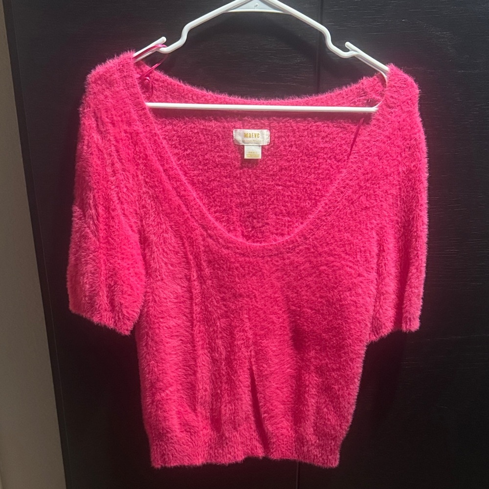 Maeve Fuchsia Scoop Neck Sweater - Anthropology